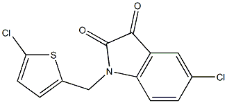 5-chloro-1-[(5-chlorothiophen-2-yl)methyl]-2,3-dihydro-1H-indole-2,3-dione Structure