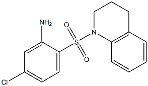 5-chloro-2-(1,2,3,4-tetrahydroquinoline-1-sulfonyl)aniline,,结构式