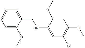 5-chloro-2,4-dimethoxy-N-[(2-methoxyphenyl)methyl]aniline 结构式