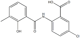 5-chloro-2-[(2-hydroxy-3-methylbenzene)amido]benzoic acid Structure