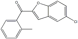 5-chloro-2-[(2-methylphenyl)carbonyl]-1-benzofuran,,结构式