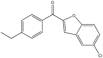 5-chloro-2-[(4-ethylphenyl)carbonyl]-1-benzofuran,,结构式