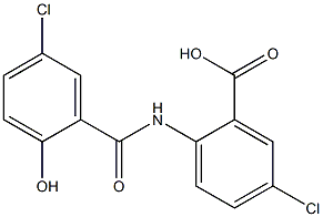 5-chloro-2-[(5-chloro-2-hydroxybenzene)amido]benzoic acid,,结构式