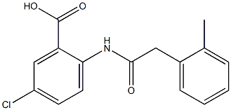 5-chloro-2-[2-(2-methylphenyl)acetamido]benzoic acid Struktur