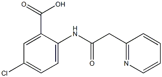 5-chloro-2-[2-(pyridin-2-yl)acetamido]benzoic acid,,结构式