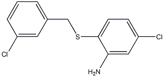 5-chloro-2-{[(3-chlorophenyl)methyl]sulfanyl}aniline Struktur