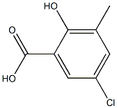 5-chloro-2-hydroxy-3-methylbenzoic acid,,结构式