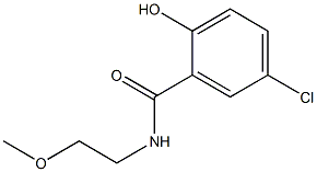 5-chloro-2-hydroxy-N-(2-methoxyethyl)benzamide,,结构式
