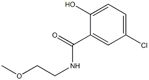 5-chloro-2-hydroxy-N-(2-methoxyethyl)benzamide 化学構造式