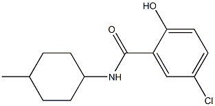 5-chloro-2-hydroxy-N-(4-methylcyclohexyl)benzamide,,结构式