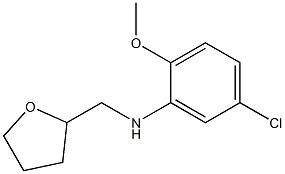5-chloro-2-methoxy-N-(oxolan-2-ylmethyl)aniline,,结构式