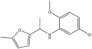 5-chloro-2-methoxy-N-[1-(5-methylfuran-2-yl)ethyl]aniline 结构式