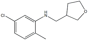 5-chloro-2-methyl-N-(oxolan-3-ylmethyl)aniline 结构式