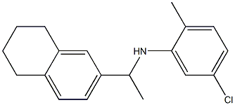 5-chloro-2-methyl-N-[1-(5,6,7,8-tetrahydronaphthalen-2-yl)ethyl]aniline 结构式