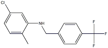 5-chloro-2-methyl-N-{[4-(trifluoromethyl)phenyl]methyl}aniline 结构式