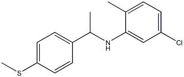 5-chloro-2-methyl-N-{1-[4-(methylsulfanyl)phenyl]ethyl}aniline Struktur