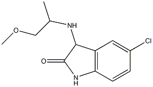 5-chloro-3-[(1-methoxypropan-2-yl)amino]-2,3-dihydro-1H-indol-2-one|