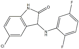 5-chloro-3-[(2,5-difluorophenyl)amino]-2,3-dihydro-1H-indol-2-one,,结构式
