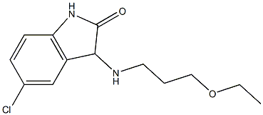 5-chloro-3-[(3-ethoxypropyl)amino]-2,3-dihydro-1H-indol-2-one Struktur