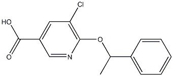 5-chloro-6-(1-phenylethoxy)pyridine-3-carboxylic acid