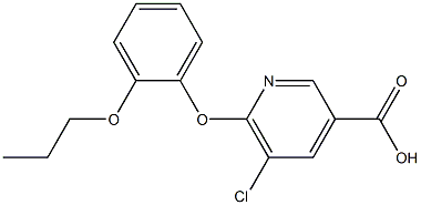 5-chloro-6-(2-propoxyphenoxy)pyridine-3-carboxylic acid Struktur