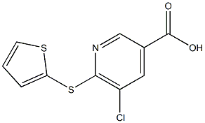 5-chloro-6-(thiophen-2-ylsulfanyl)pyridine-3-carboxylic acid