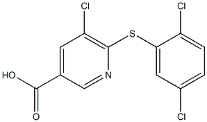 5-chloro-6-[(2,5-dichlorophenyl)sulfanyl]pyridine-3-carboxylic acid