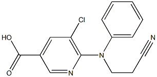  5-chloro-6-[(2-cyanoethyl)(phenyl)amino]pyridine-3-carboxylic acid