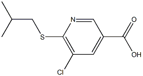 5-chloro-6-[(2-methylpropyl)sulfanyl]pyridine-3-carboxylic acid Structure