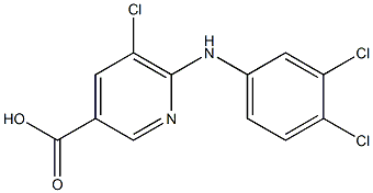 5-chloro-6-[(3,4-dichlorophenyl)amino]pyridine-3-carboxylic acid