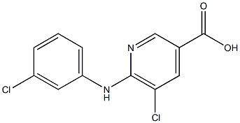 5-chloro-6-[(3-chlorophenyl)amino]pyridine-3-carboxylic acid Structure