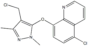 5-chloro-8-{[4-(chloromethyl)-1,3-dimethyl-1H-pyrazol-5-yl]oxy}quinoline Structure