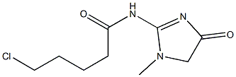 5-chloro-N-(1-methyl-4-oxo-4,5-dihydro-1H-imidazol-2-yl)pentanamide 化学構造式