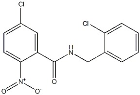 5-chloro-N-[(2-chlorophenyl)methyl]-2-nitrobenzamide 化学構造式