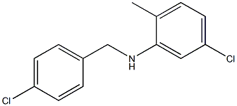 5-chloro-N-[(4-chlorophenyl)methyl]-2-methylaniline Struktur