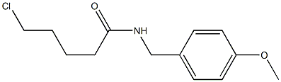 5-chloro-N-[(4-methoxyphenyl)methyl]pentanamide,,结构式