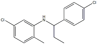 5-chloro-N-[1-(4-chlorophenyl)propyl]-2-methylaniline Structure