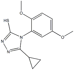 5-cyclopropyl-4-(2,5-dimethoxyphenyl)-4H-1,2,4-triazole-3-thiol 结构式