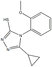 5-cyclopropyl-4-(2-methoxyphenyl)-4H-1,2,4-triazole-3-thiol,,结构式