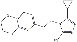 5-cyclopropyl-4-[2-(2,3-dihydro-1,4-benzodioxin-6-yl)ethyl]-4H-1,2,4-triazole-3-thiol Structure