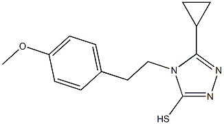 5-cyclopropyl-4-[2-(4-methoxyphenyl)ethyl]-4H-1,2,4-triazole-3-thiol 结构式