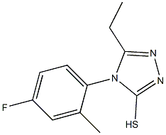 5-ethyl-4-(4-fluoro-2-methylphenyl)-4H-1,2,4-triazole-3-thiol 结构式