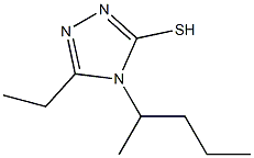 5-ethyl-4-(pentan-2-yl)-4H-1,2,4-triazole-3-thiol,,结构式