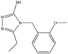5-ethyl-4-[(2-methoxyphenyl)methyl]-4H-1,2,4-triazole-3-thiol 化学構造式