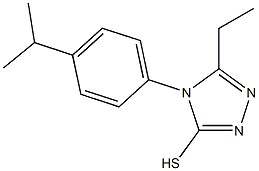 5-ethyl-4-[4-(propan-2-yl)phenyl]-4H-1,2,4-triazole-3-thiol Struktur