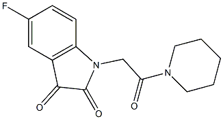 5-fluoro-1-[2-oxo-2-(piperidin-1-yl)ethyl]-2,3-dihydro-1H-indole-2,3-dione|