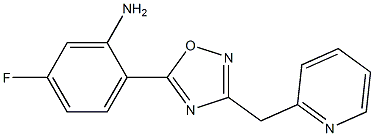 5-fluoro-2-[3-(pyridin-2-ylmethyl)-1,2,4-oxadiazol-5-yl]aniline 结构式