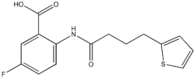 5-fluoro-2-[4-(thiophen-2-yl)butanamido]benzoic acid Structure