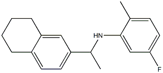  5-fluoro-2-methyl-N-[1-(5,6,7,8-tetrahydronaphthalen-2-yl)ethyl]aniline