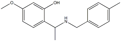 5-methoxy-2-(1-{[(4-methylphenyl)methyl]amino}ethyl)phenol Struktur